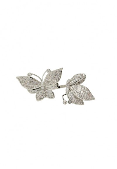 Nalì ANELLO BUTTERFLY CON PIETRE ARGENTO