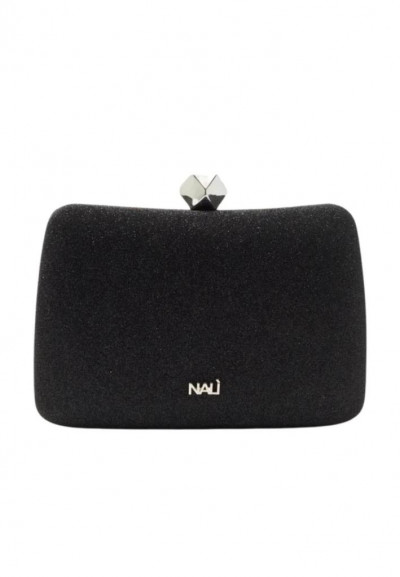 CLUTCH KARINA METALLIZZATO NERO NALI'...