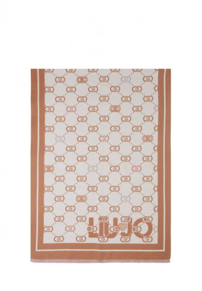 Stola con logo jacquard Liu Jo