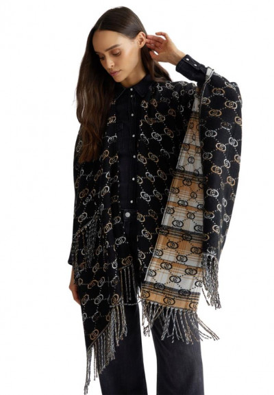 Poncho con logo jacquard Liu Jo