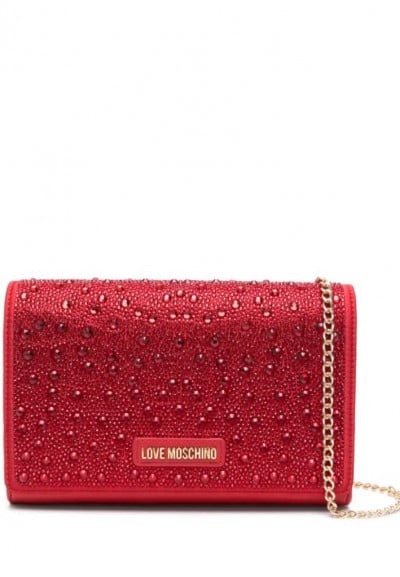 Tracolla con strass Love Moschino...