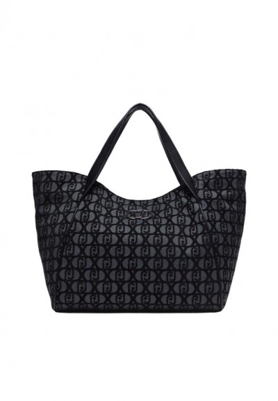 Shopping bag jacquard con logo Liu Jo