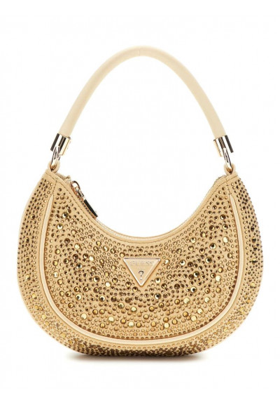 Borsa a spalla con strass Guess