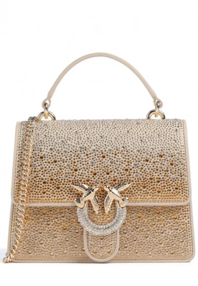 Borsa a mano Love One Mini Strass Pinko