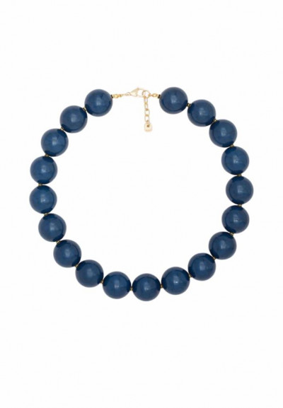 COLLANA PETRA SFERE IN RESINA BLU NALI'