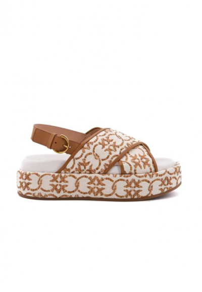 Sandalo Platform Monogram Pinko...