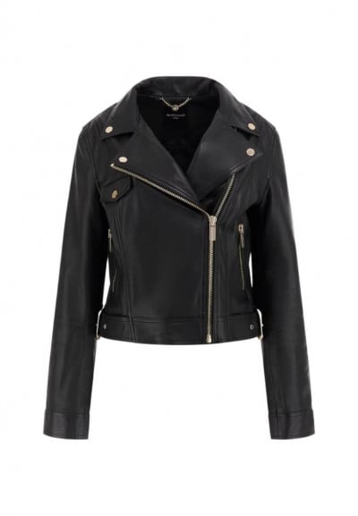 Giacca biker vera pelle Guess Marciano