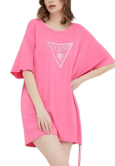 T-shirt Guess oversize con logo in...