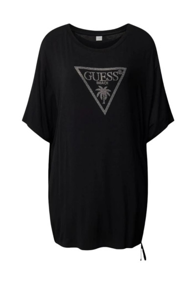 T-shirt Guess oversize con logo in...