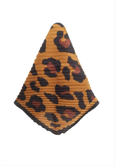 FOULARD LEOPARD PLISSE NALI'  MARRONE