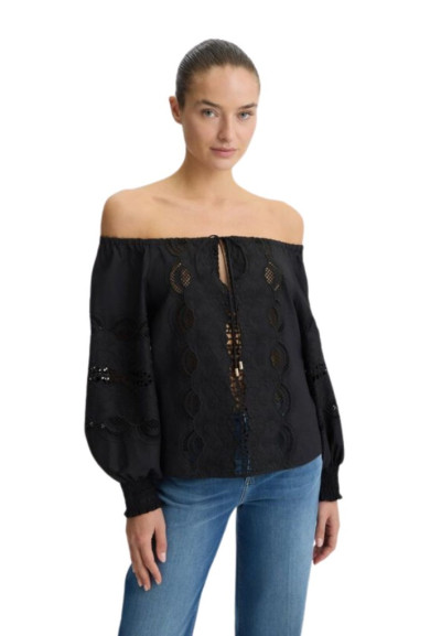 Blusa in cotone con ricami Liu Jo