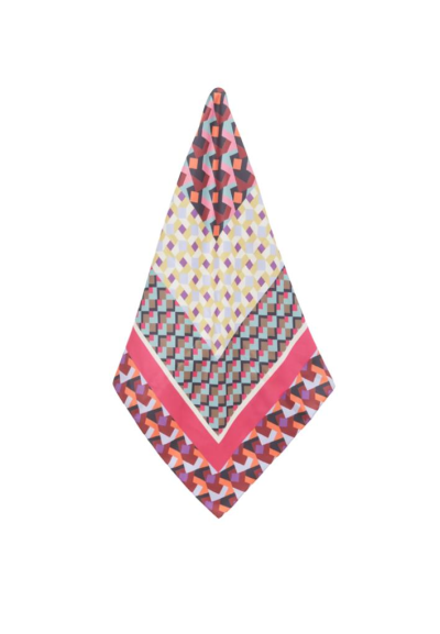 FOULARD GEOMETRIC PATTERN FUCSIA NALI'